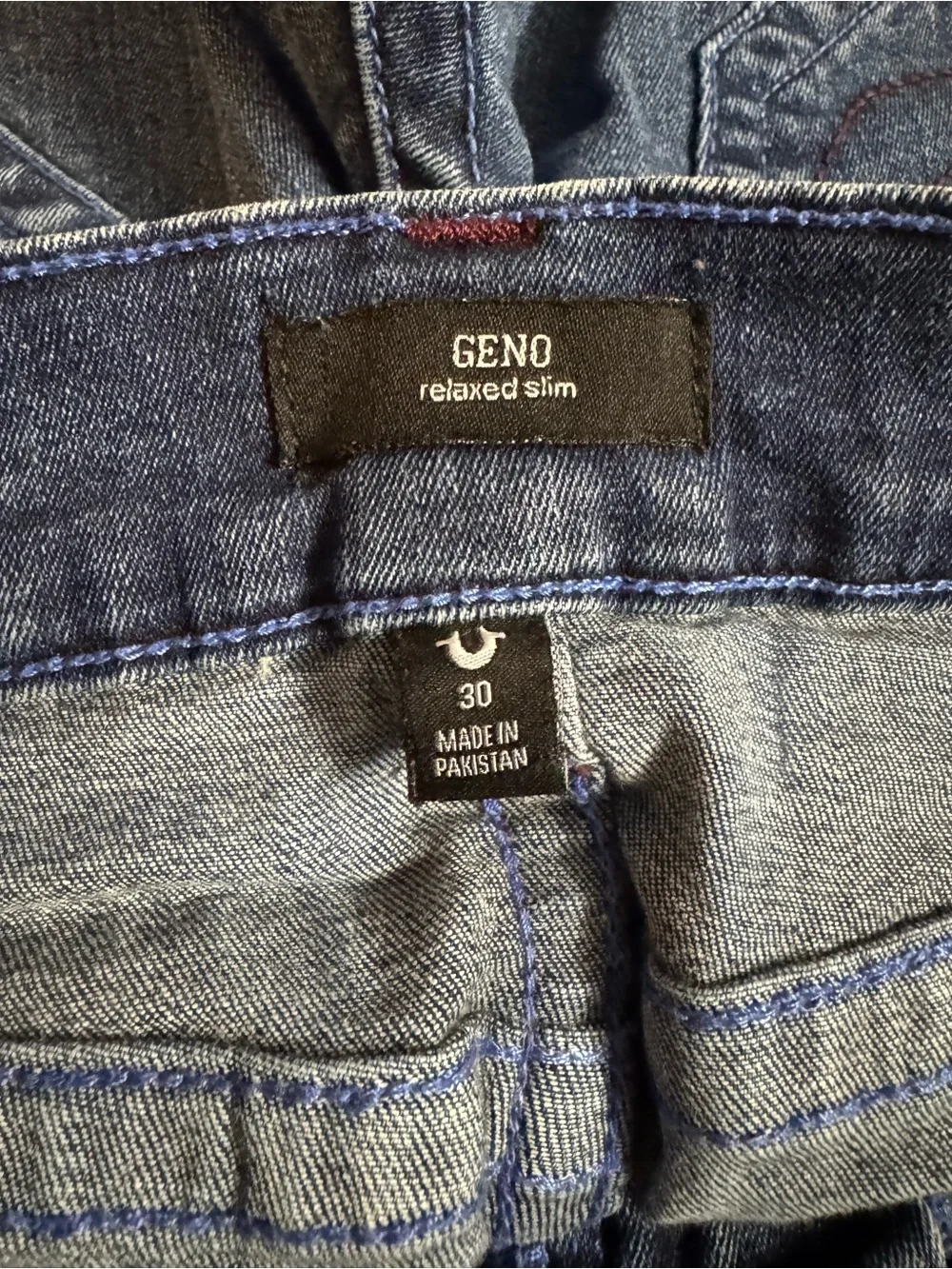 True Religion Geno Slim Dark Wash Straight Jeans